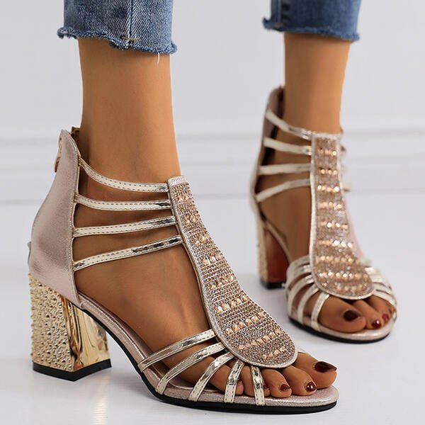 Lucia | Sandales Brides Talon Carré Femme | Élégantes Confortables