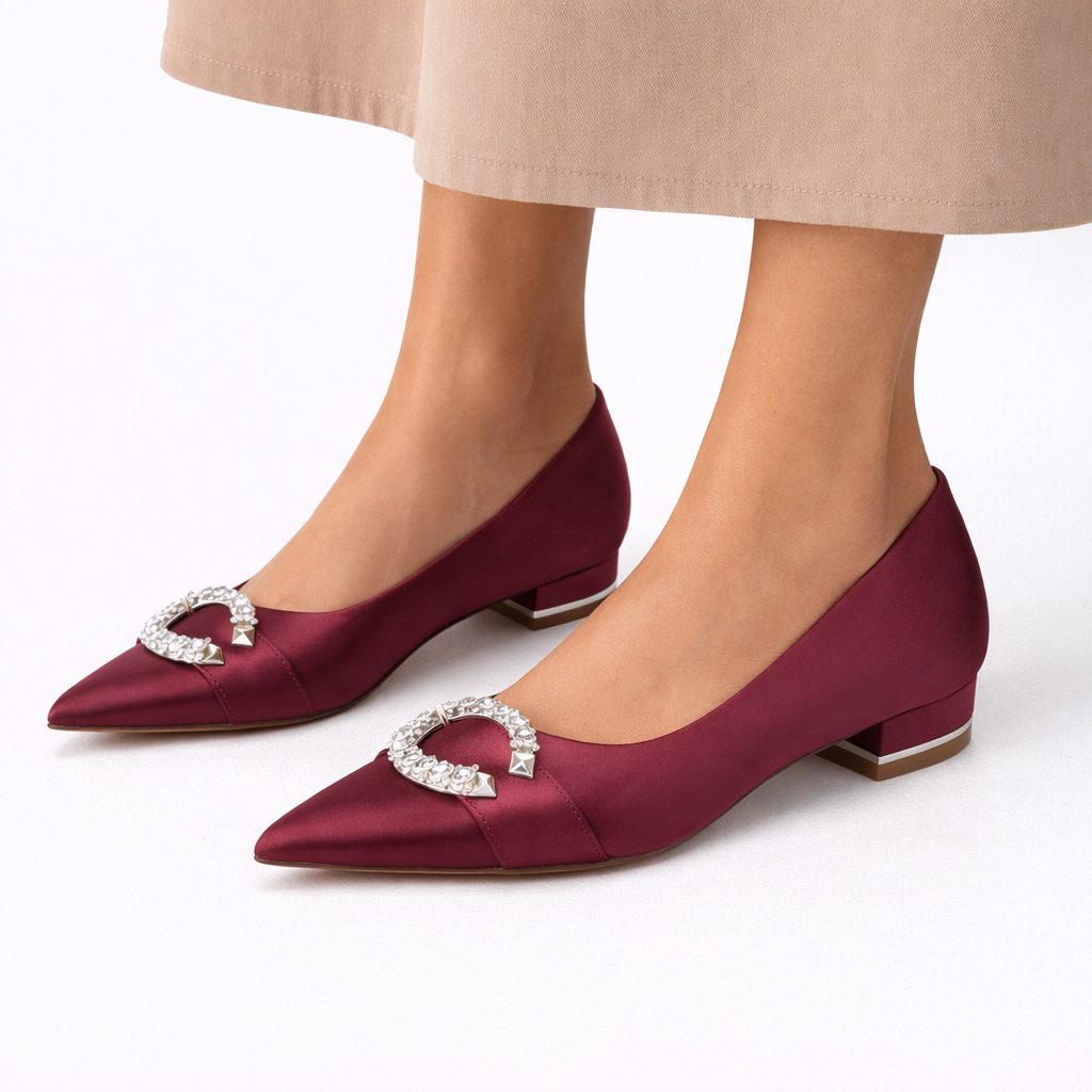 Chaussures Mariée Plates Satin Femme | Élégantes Confortables Mariage