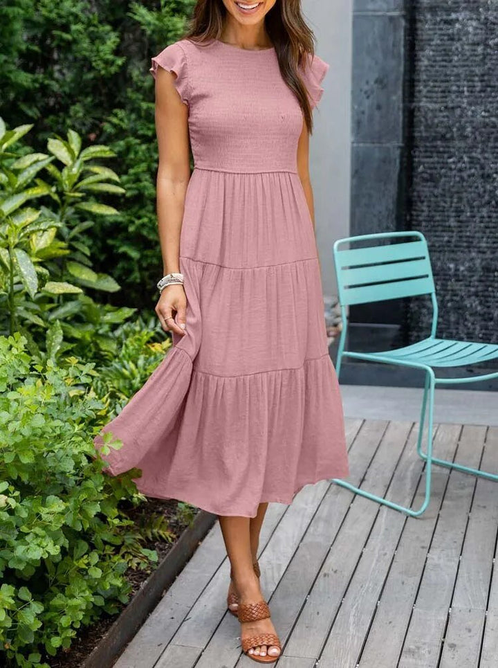 Luna — Robe Femme Elegante Noire, Dark Green, Orange Pour Style Confirme