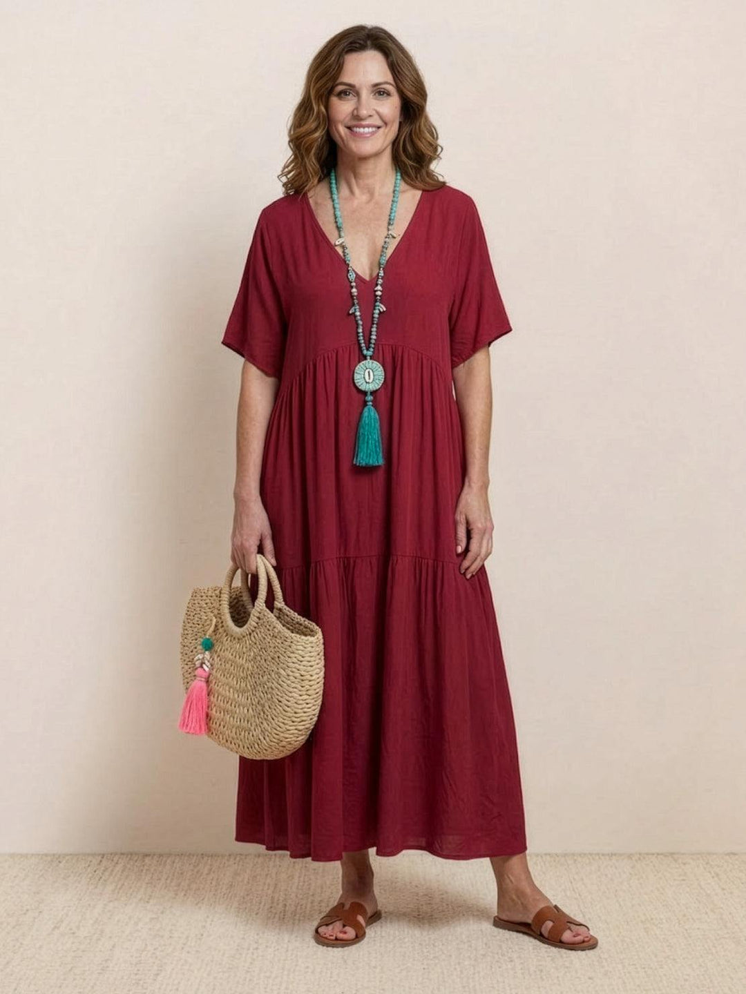 Brooklyn — Robe Femme Boho Noire, Vert Kaki, Peacock Blue Pour Style Confirme