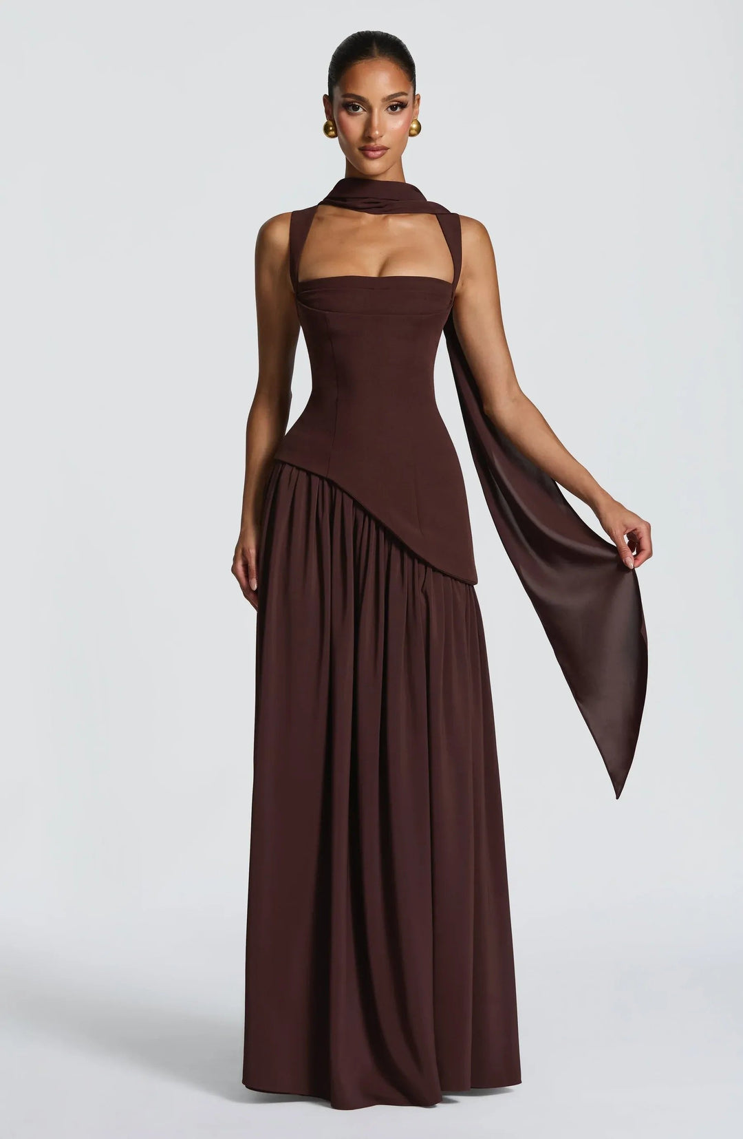 Isabella — Robe Femme Lin Marron, Bordeaux, Noire Pour Style Confirme