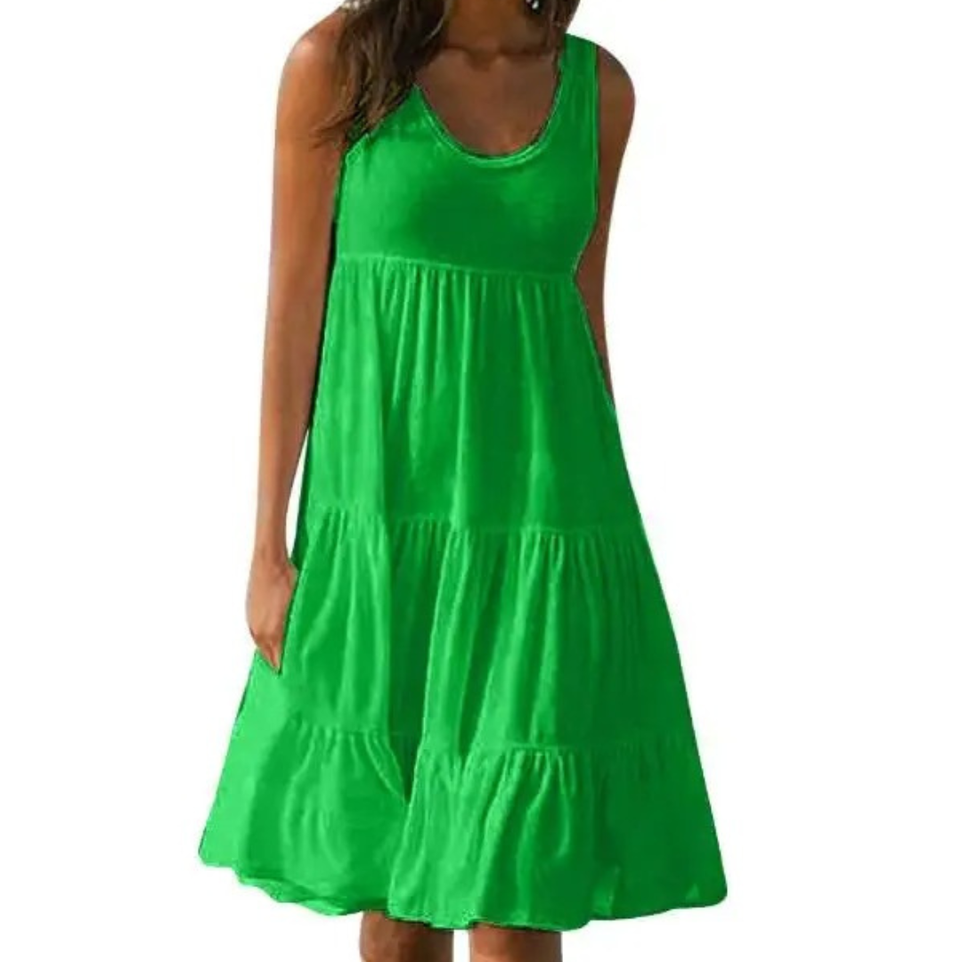 Emma — Robe Femme Boho Noire, Bleu Ciel, Rose Red Pour Style Confirme