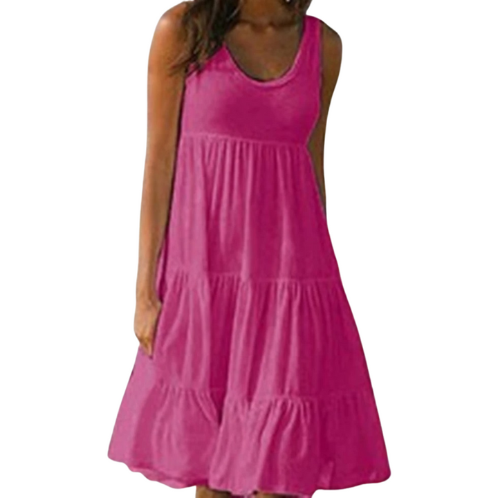 Emma — Robe Femme Boho Noire, Bleu Ciel, Rose Red Pour Style Confirme