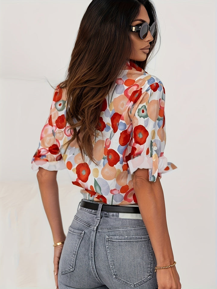 Grace — Blouse Femme Florale Fleuri Pour Style Confirme