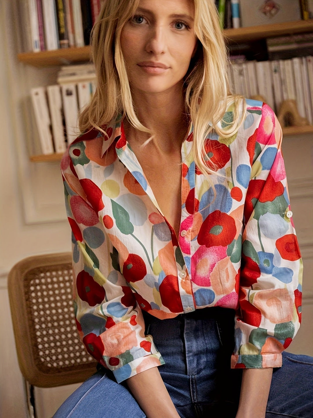 Grace — Blouse Femme Florale Fleuri Pour Style Confirme
