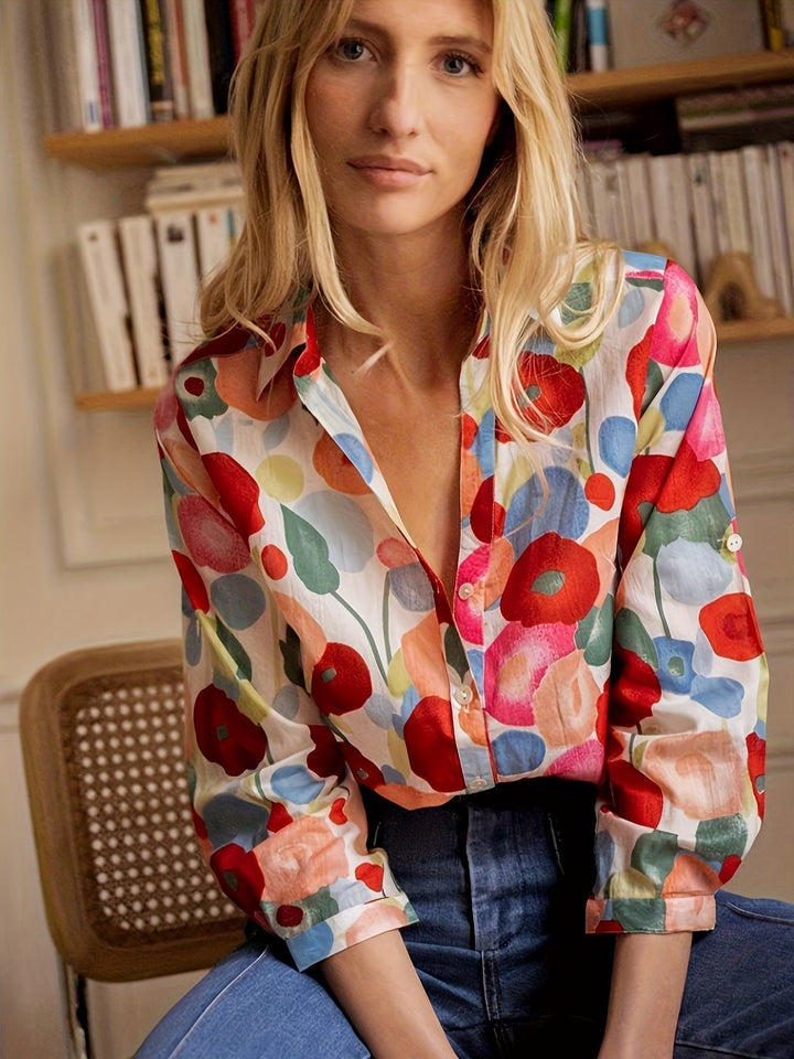 Grace — Blouse Femme Florale Fleuri Pour Style Confirme