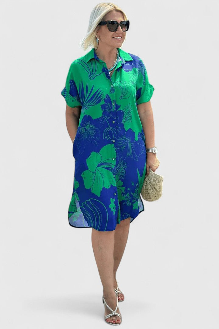 Jaycynah — Robe Femme Elegante Verte, Rose Pour Style Confirme