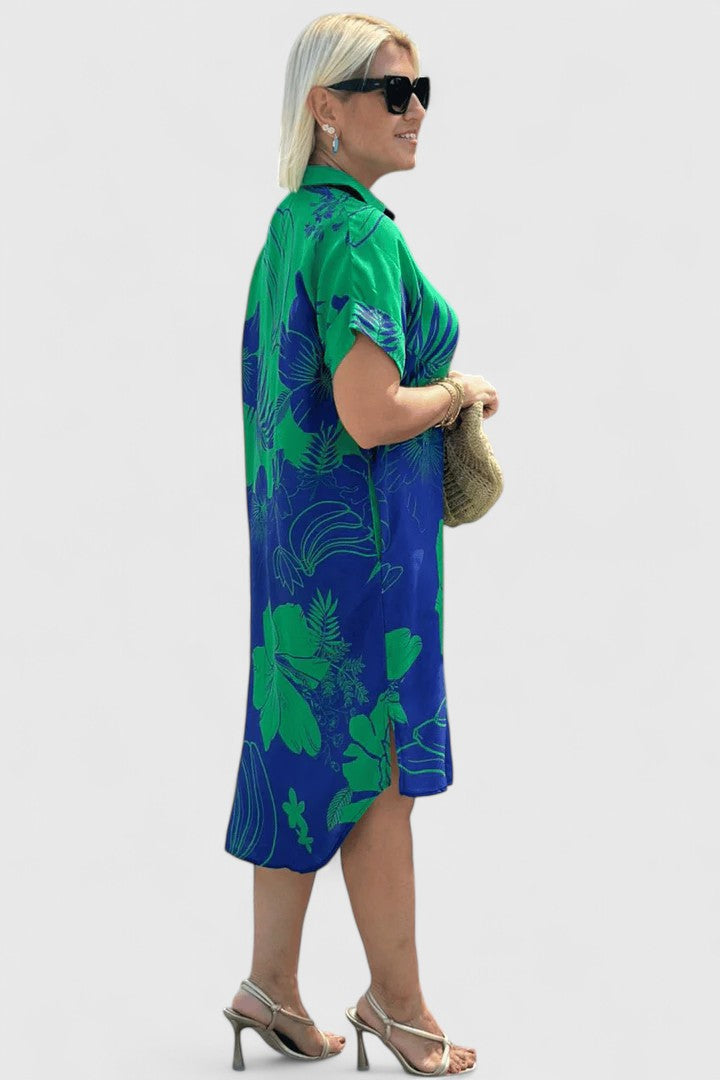 Jaycynah — Robe Femme Elegante Verte, Rose Pour Style Confirme
